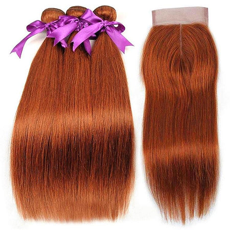 3 Bundles of Auburn (33) with FREE 4x4 Closure