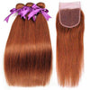 3 Bundles of Auburn (33) with FREE 4x4 Closure