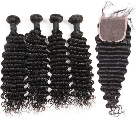 4 Bundles with FREE Closure