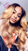3 Honey Blonde Ombre (1B/27)  Bundles with Free 4x4 Closure (1B at Roots)