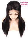 Virgin Straight Lace Closure Wig