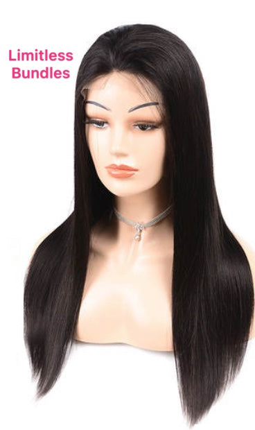 Virgin Straight Lace Closure Wig