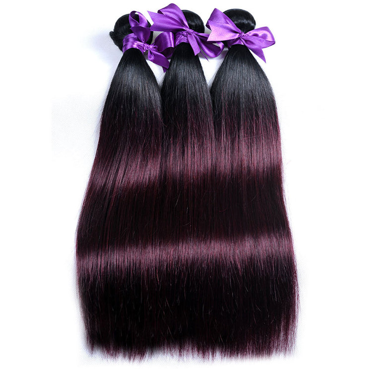 3 Bundles of Merlot Ombre (1B at Roots/ 99J)