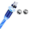 GlowMag™ Magnetic Charging Cable with Flowing LED Lights (iPhone & Android Compatible)