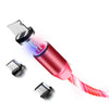 GlowMag™ Magnetic Charging Cable with Flowing LED Lights (iPhone & Android Compatible)