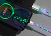GlowMag™ Magnetic Charging Cable with Flowing LED Lights (iPhone & Android Compatible)